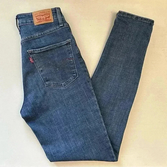 Levi’s 721 Skinny Jeans Medium Wash Blue Denim Size 26 - Picture 14 of 16